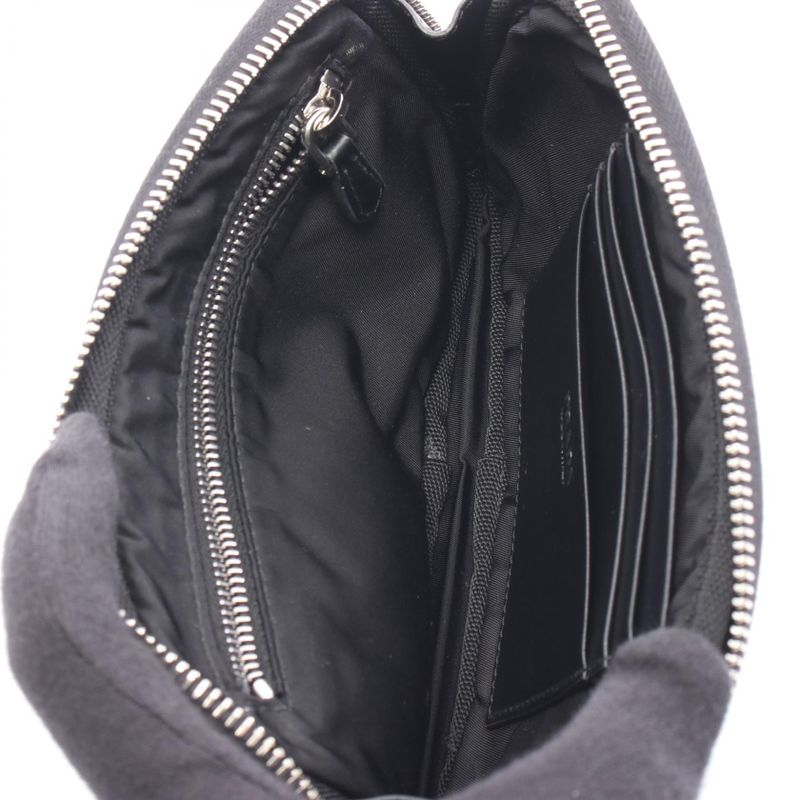 Prada Round Wallet Tessuto Pocket Re-Nylon 1ml045 Black Nylon Triangle Logo