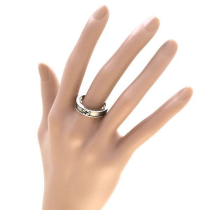 Gucci Interlocking Logo Ring #19 925 SV 6.6