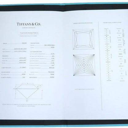 Tiffany & Co Solitaire Ring D0.21 CT Square Cut 9