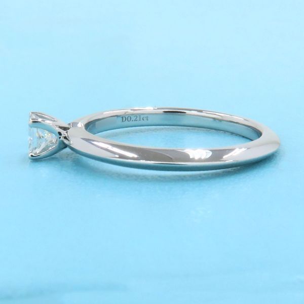 Tiffany & Co Solitaire Ring D0.21 CT Square Cut 9
