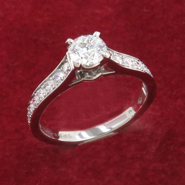 Cartier Solitaire 1895 Diamond Ring D0.40 ct#48