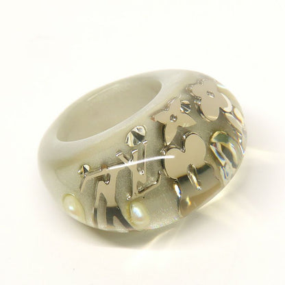Louis Vuitton Bag Ankle John Ring Monogram Ring Clear Silver - Women's