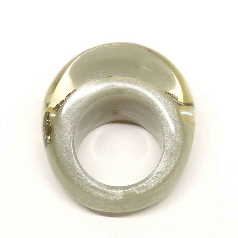 Louis Vuitton Bag Ankle John Ring Monogram Ring Clear Silver - Women's