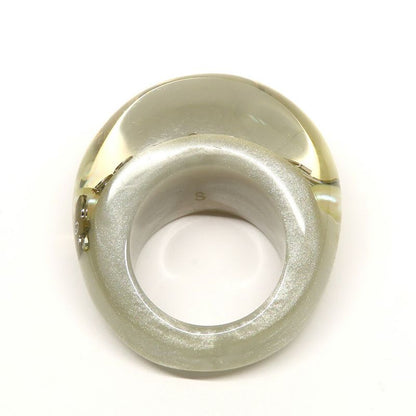 Louis Vuitton Bag Ankle John Ring Monogram Ring Clear Silver - Women's