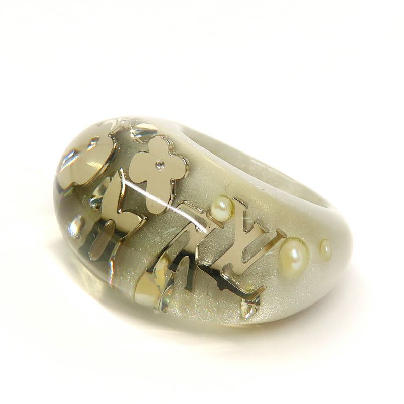 Louis Vuitton Bag Ankle John Ring Monogram Ring Clear Silver - Women's