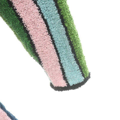 Loewe Paulas Bou Cles Knit Cardigan Stripe Gown Long Belted Cotton XS