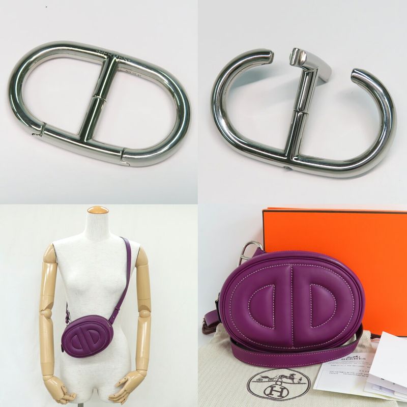 Hermes Insalp Verso Anemone Cuible Swift Z Engraved Body Bag Svhardware