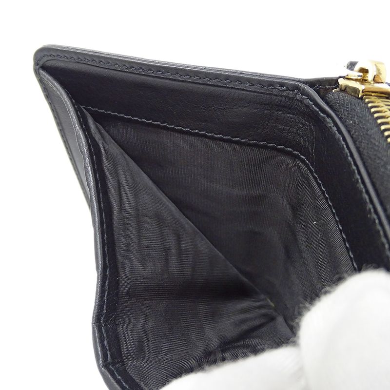 Gucci Wallet Women's Men's Brand Bifold Wallet Micro GG Shima Leather Black