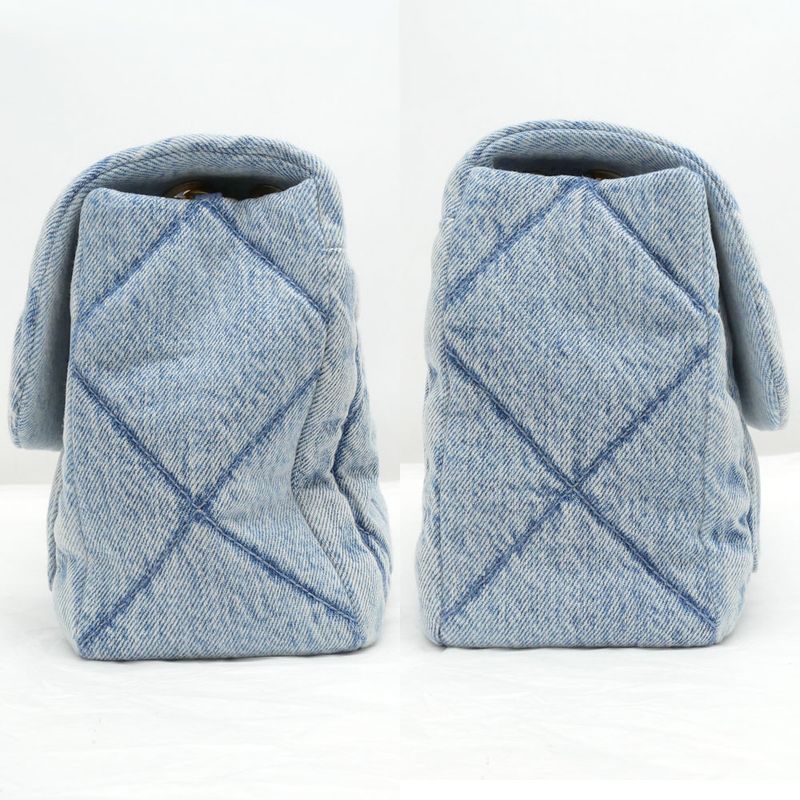Chanel Bag Chain Shoulder Maxi Washed Denim As5734 Random Denim Leather