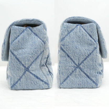 Chanel Bag Chain Shoulder Maxi Washed Denim As5734 Random Denim Leather