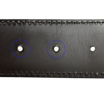 Gucci Belt Men's Brand Interlocking Shima Leather Ivory Gold 114876/214351