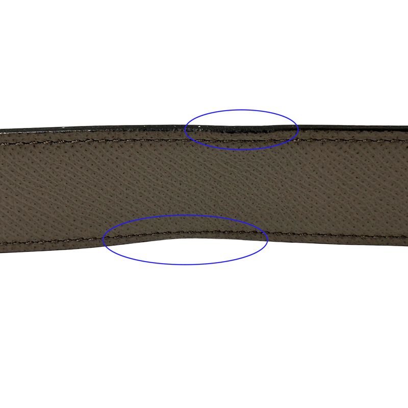 Hermes Belt Men's Brand Street H Leather Navy Gray Reversible C Engraved