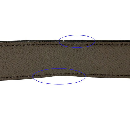 Hermes Belt Men's Brand Street H Leather Navy Gray Reversible C Engraved