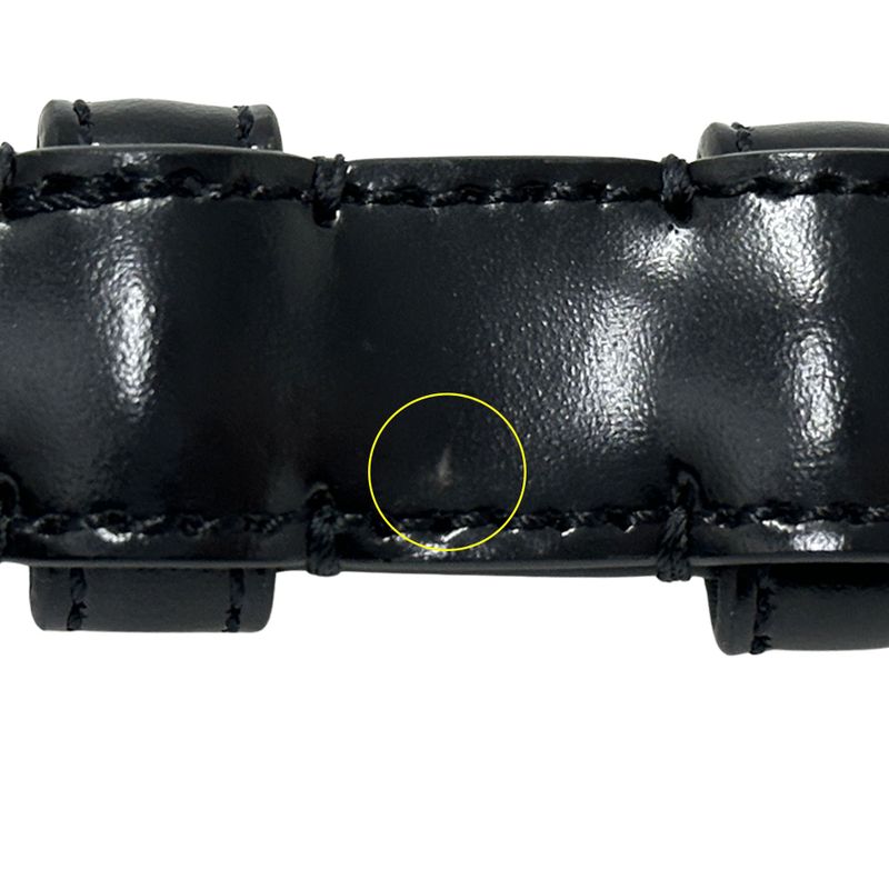 Celine Belt Women's Brand Triomphe Leather Small 18mm (0.71in) Black Gold Waist