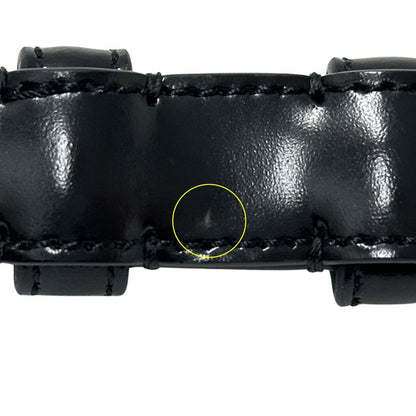 Celine Belt Women's Brand Triomphe Leather Small 18mm (0.71in) Black Gold Waist