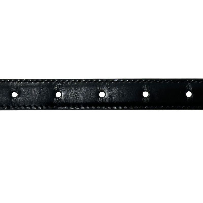 Celine Belt Women's Brand Triomphe Leather Small 18mm (0.71in) Black Gold Waist