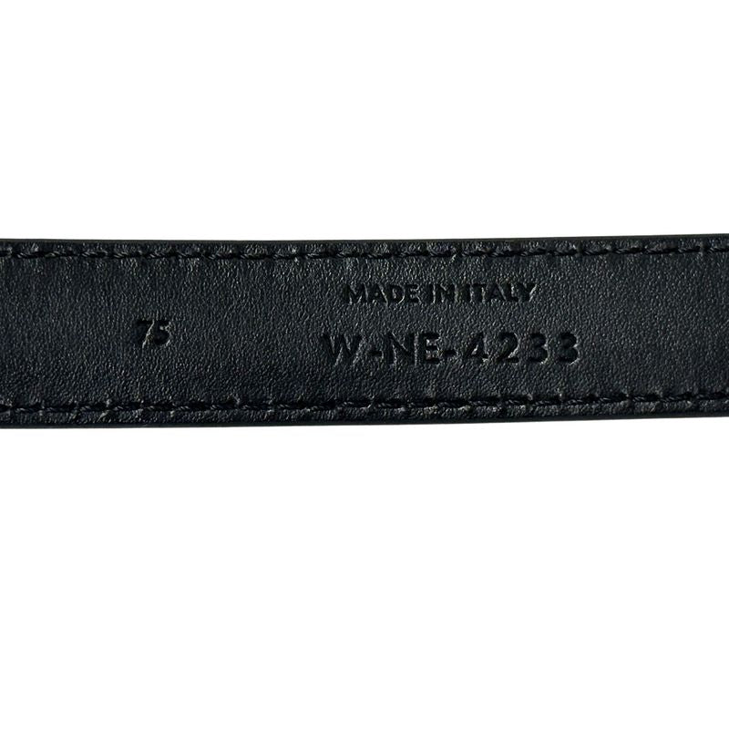 Celine Belt Women's Brand Triomphe Leather Small 18mm (0.71in) Black Gold Waist
