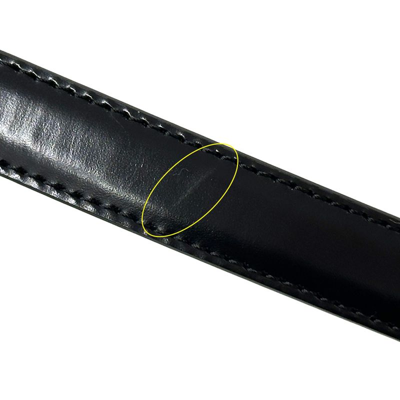 Celine Belt Women's Brand Triomphe Leather Small 18mm (0.71in) Black Gold Waist