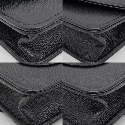Chanel Wallet Chain Wallet Ap4653 Random Grained Shiny Cuffskin BK