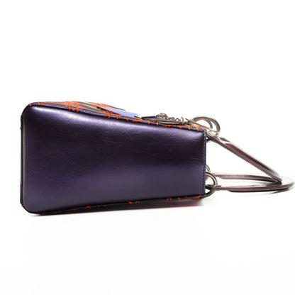 Dior Handbag Cannage Anselm Lyle 2-Way Purple Orange