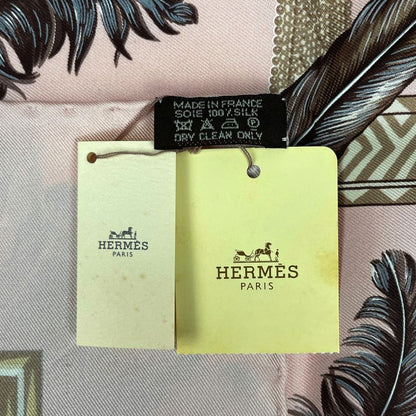 Hermes Carre 90 Brazil Scarf Silk Pink Multicolor Ladies