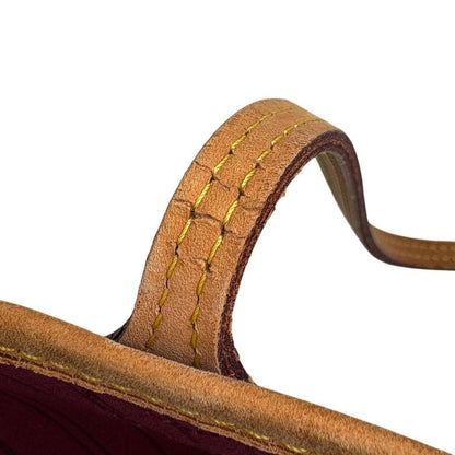 Louis Vuitton Neverfull MM Handbag Tote Bag Monogram Brown Fuchsia (pink)