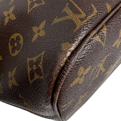 Louis Vuitton Neverfull MM Handbag Tote Bag Monogram Brown Fuchsia (pink)