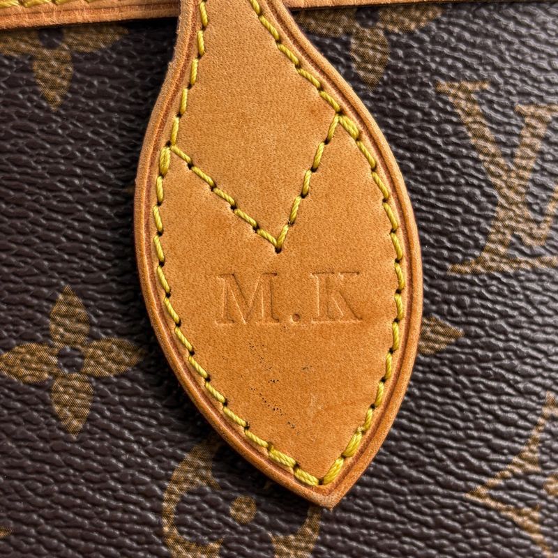 Louis Vuitton Neverfull MM Handbag Tote Bag Monogram Brown Fuchsia (pink)