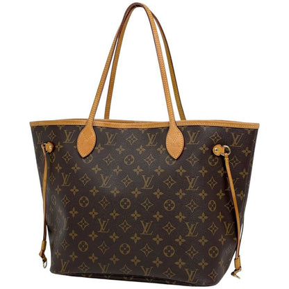 Louis Vuitton Neverfull MM Handbag Tote Bag Monogram Brown Fuchsia (pink)