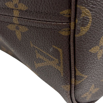 Louis Vuitton Neverfull MM Handbag Tote Bag Monogram Brown Fuchsia (pink)