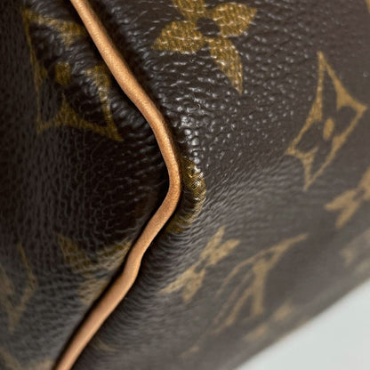 Louis Vuitton Speedy 30 Boston Bag Commuter Handbag Monogram Brown M41526 Women