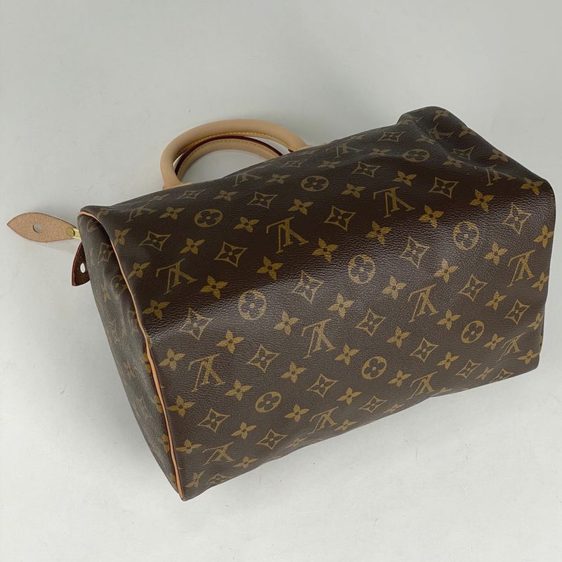 Louis Vuitton Speedy 30 Boston Bag Commuter Handbag Monogram Brown M41526 Women