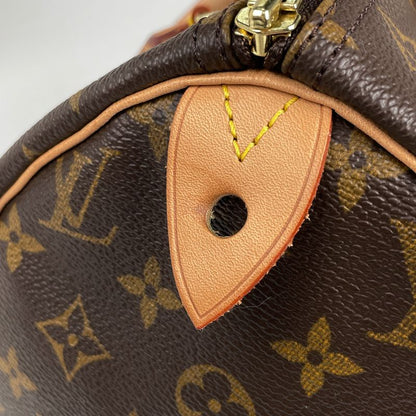 Louis Vuitton Speedy 30 Boston Bag Commuter Handbag Monogram Brown M41526 Women