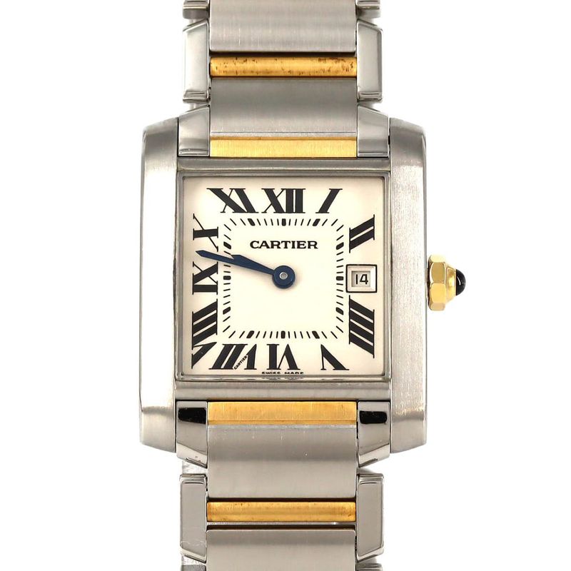 Cartier Tank Française MM Date Combi W51012q4 SS Xyg Quartz
