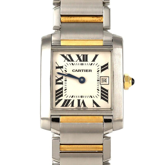 Cartier Tank Française MM Date Combi W51012q4 SS Xyg Quartz