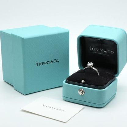 Tiffany & Co Engagement Ring Channel Set Diamond Band Platinum