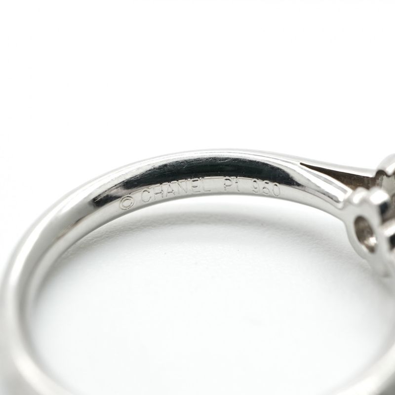 Chanel Engagement Ring Half Eternity Half Circle Camellia Collection Ring Pt950