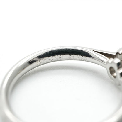 Chanel Engagement Ring Half Eternity Half Circle Camellia Collection Ring Pt950