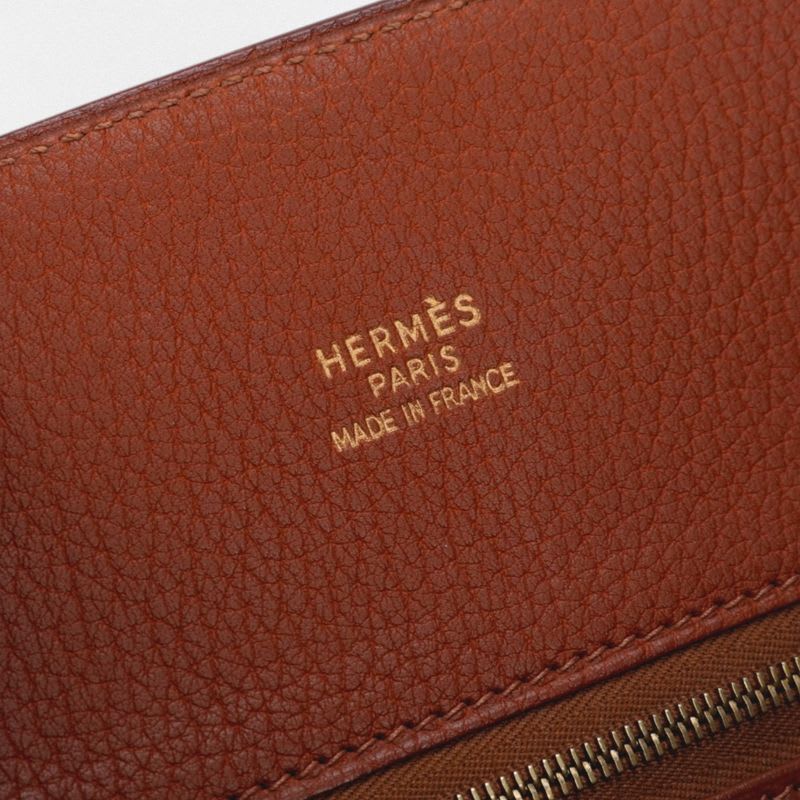 Hermes Bus GM Bag Tote Fjord Noisette Brown