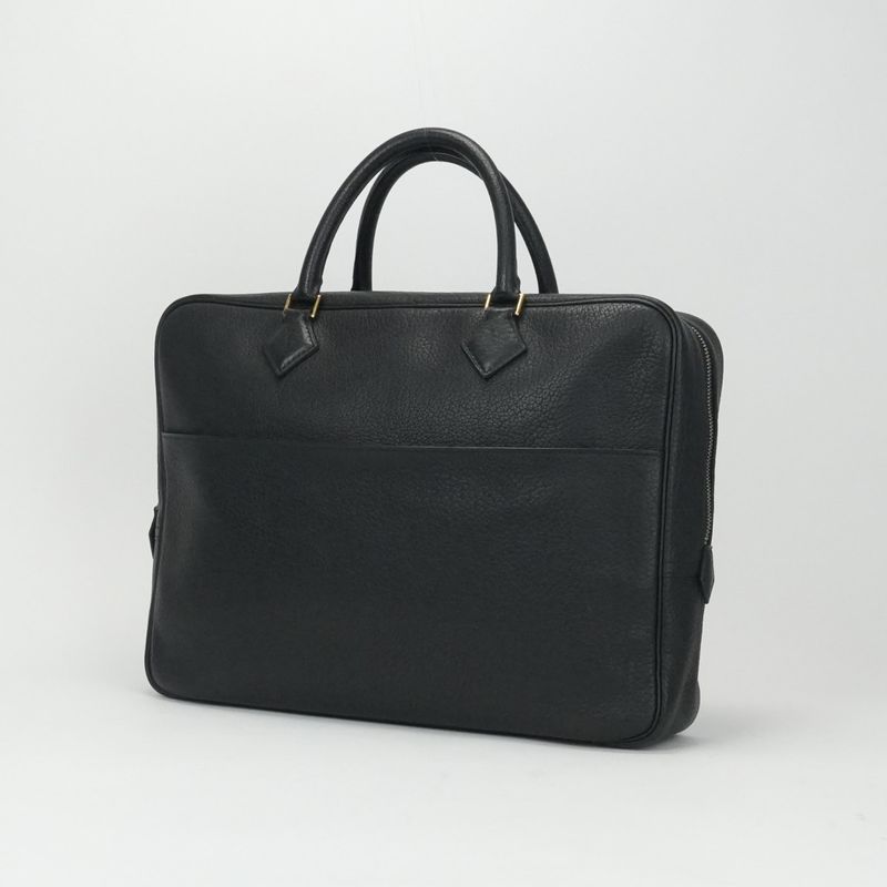 Hermes Plume Dog 38 Plume Dog 38 Bag Tote Bag Fjord Noir Black Gold Hardware