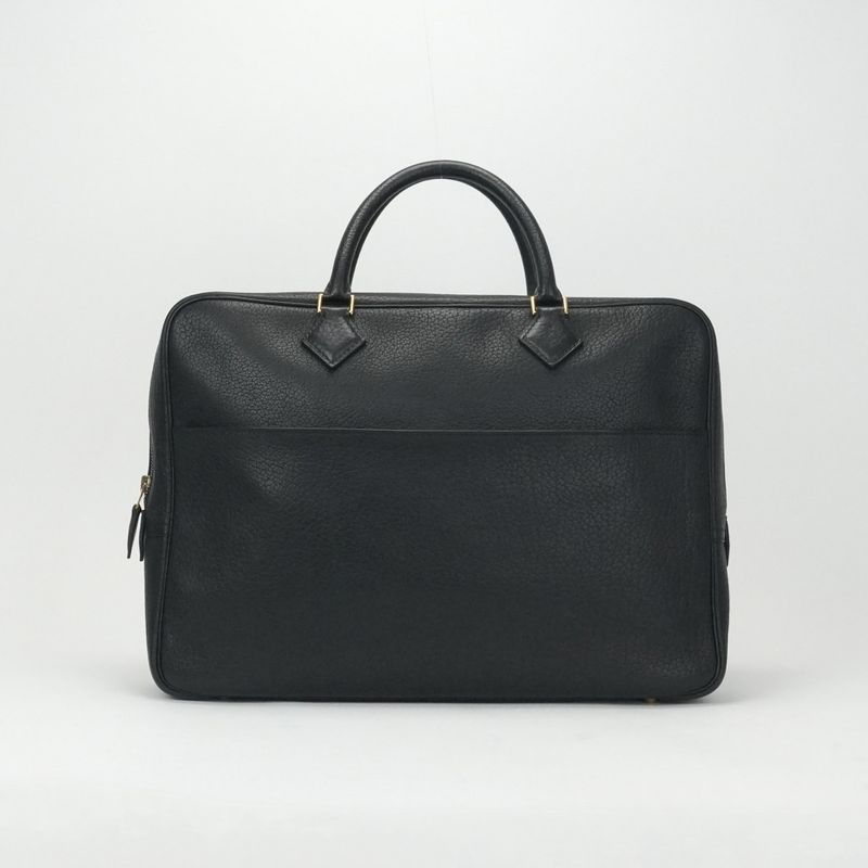 Hermes Plume Dog 38 Plume Dog 38 Bag Tote Bag Fjord Noir Black Gold Hardware