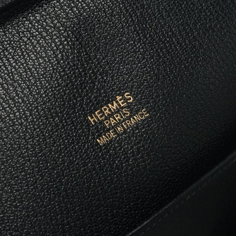 Hermes Plume Dog 38 Plume Dog 38 Bag Tote Bag Fjord Noir Black Gold Hardware