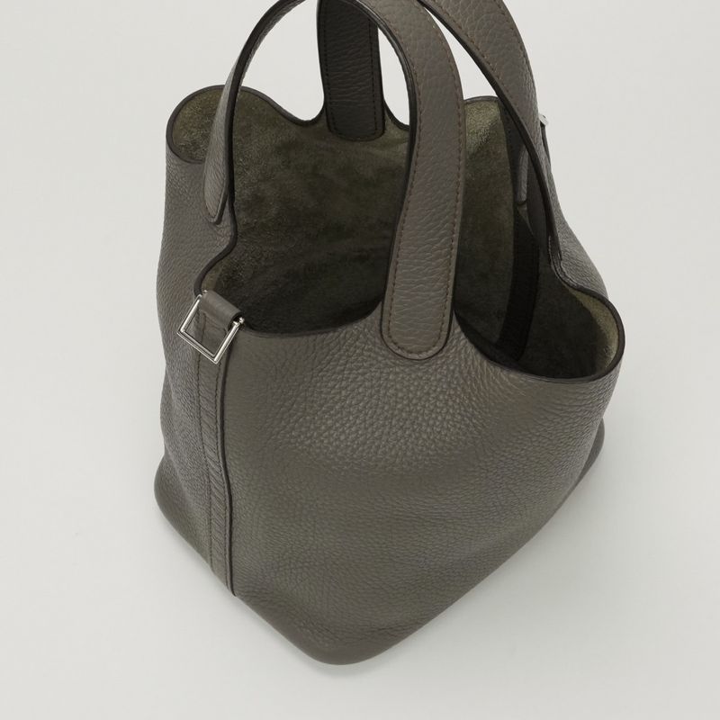 Hermes Picotin Lock PM Picotin Lock PM Bag Tote Bag Taurillon Clemence Etain