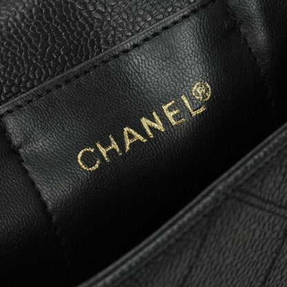 Chanel Bicolore Bag Business Bag Briefcase Caviar Skin Black Gold Hardware