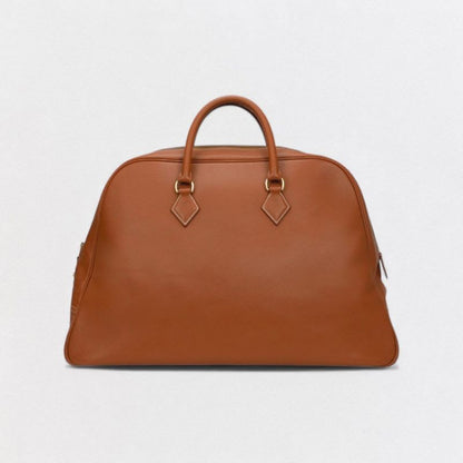Hermes Sampron Bag Tote Courchevel Gold Brown Hardware Handbag Boston