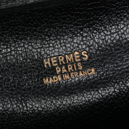 Hermes Bag Tote Box Calf Noir Black Gold Hardware Handbag Vintage Antique