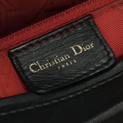 Christian DIOR Large LADY DIOR Cannage Bag Tote Bag Leather Black Gold Hardware