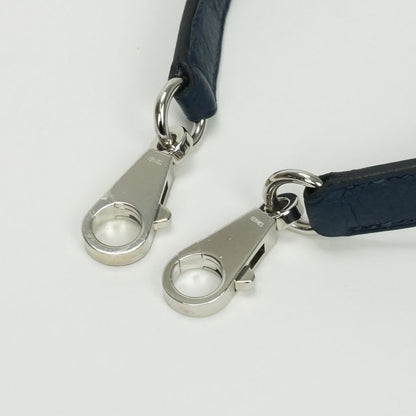 Hermes Shoulder Strap Togo Bleu Obscur Navy Blue Silver