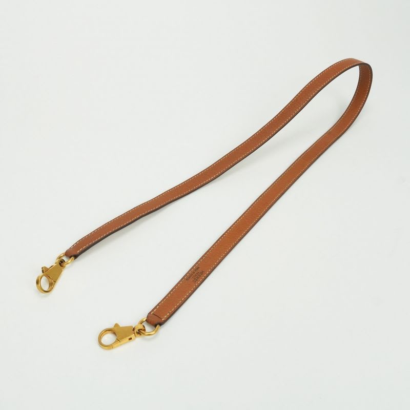 Hermes Shoulder Strap Pigskin Gold Brown Hardware