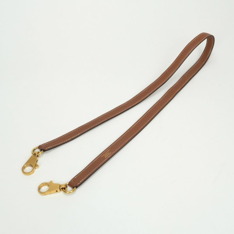 Hermes Shoulder Strap Others Courchevel Gold Brown Hardware
